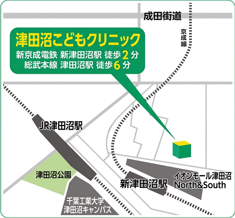 [地図]津田沼こどもクリニック